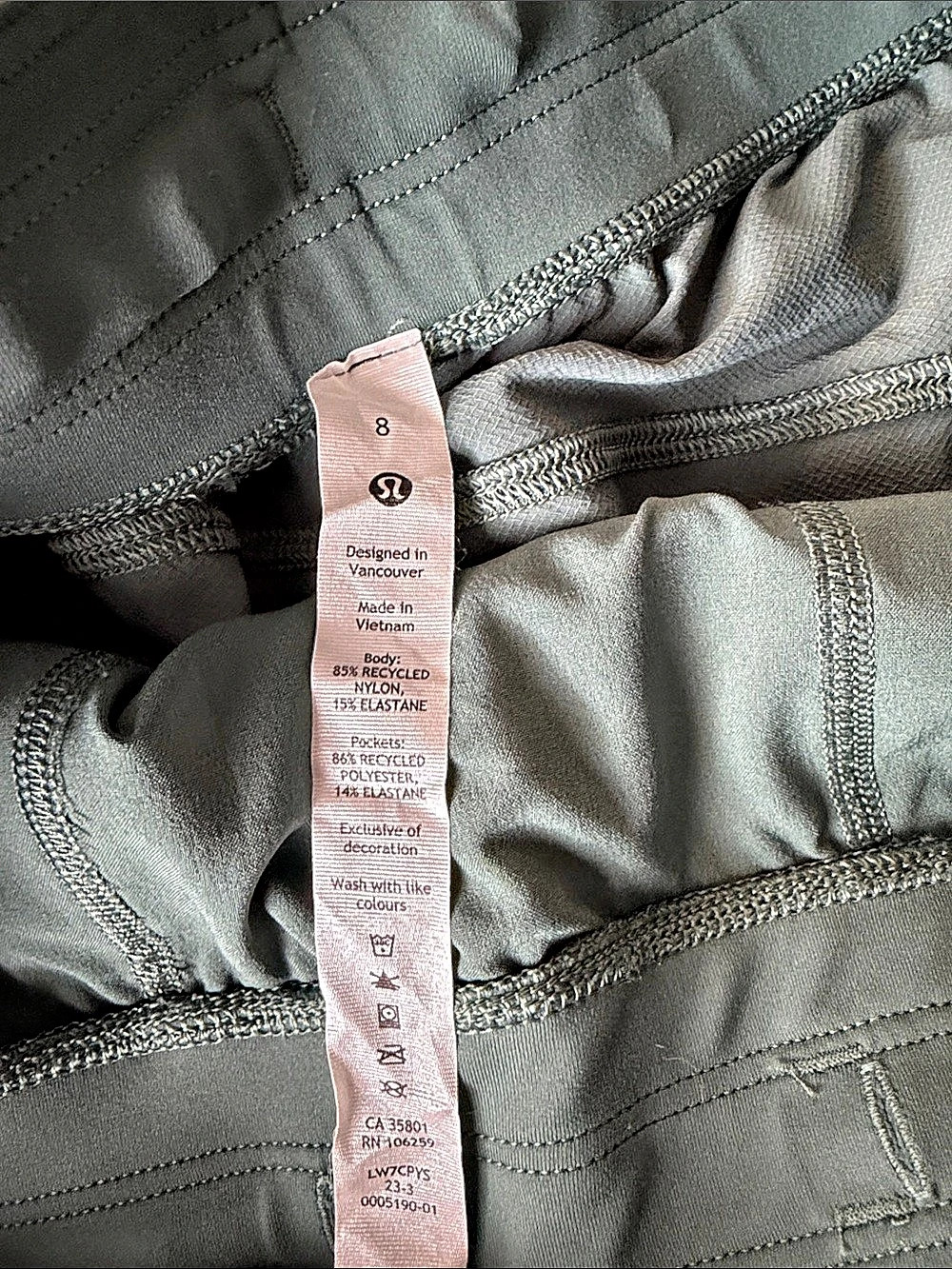 lululemon License to Train High-Rise Short 4" Green Size 8 - Picture 4 of 7